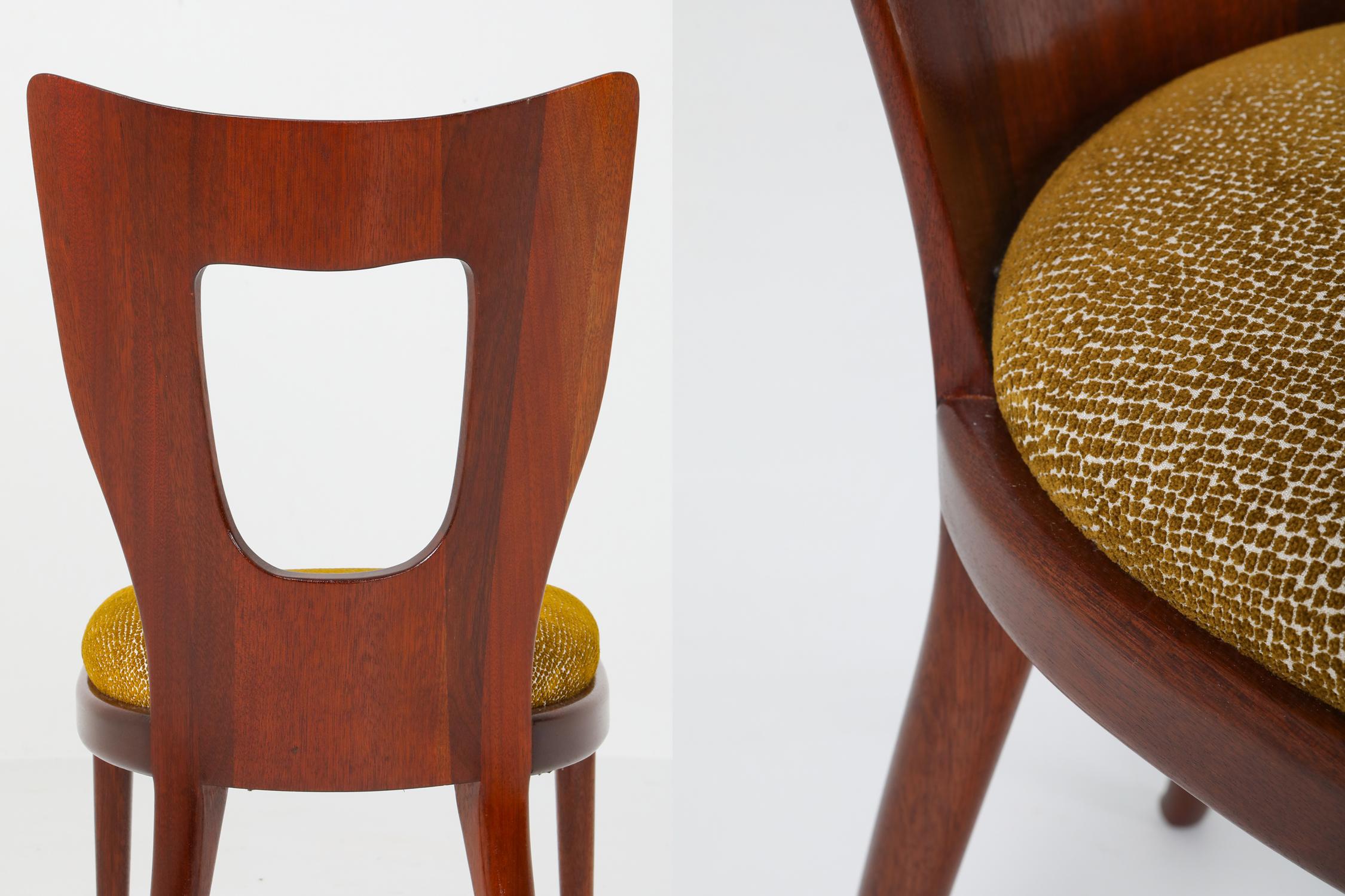 Osvaldo Borsani Dining Chairs in Mahogany 5