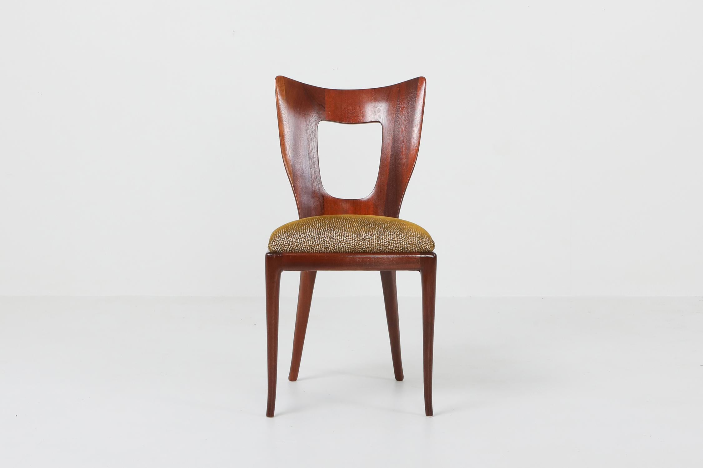 Mid-20th Century Osvaldo Borsani Dining Chairs in Mahogany