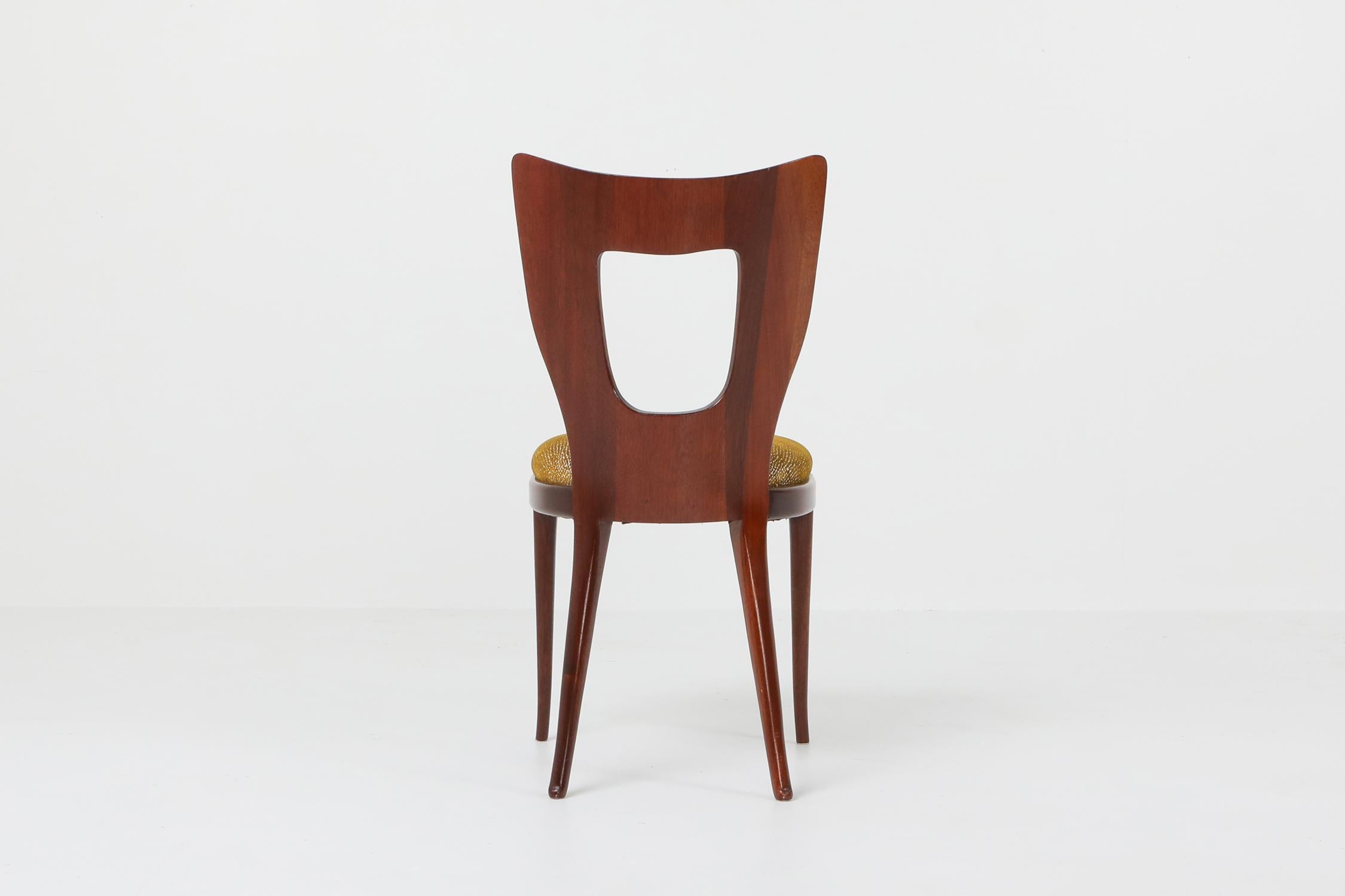 Osvaldo Borsani Dining Chairs in Mahogany 3