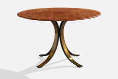 Osvaldo Borsani, Dining Table, Wood, Brass, Italy, 1960s