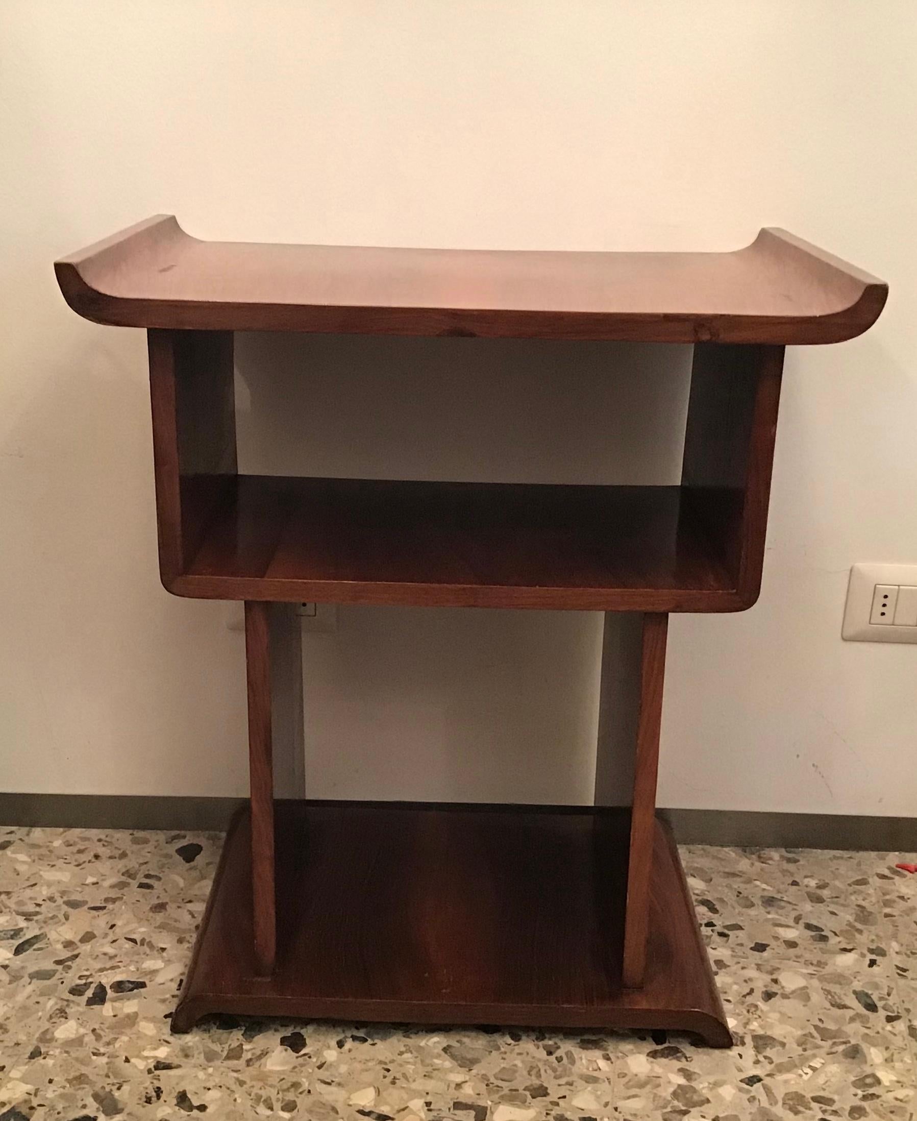 Art Deco Osvaldo Borsani Etagere Walnut Veneer Wood, 1930, Italy