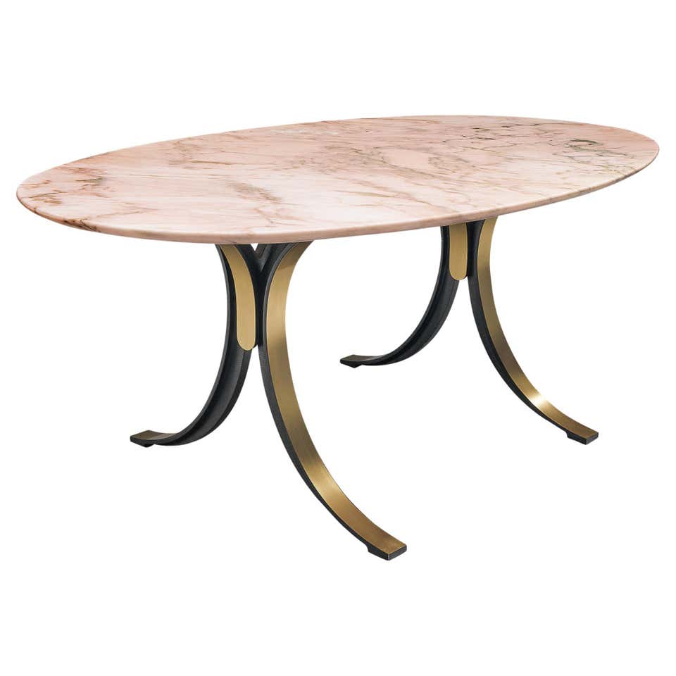 Samo Table Carlo Scarpa Large Oval 'Samo' Table in Carrara Marble For Sale at ...