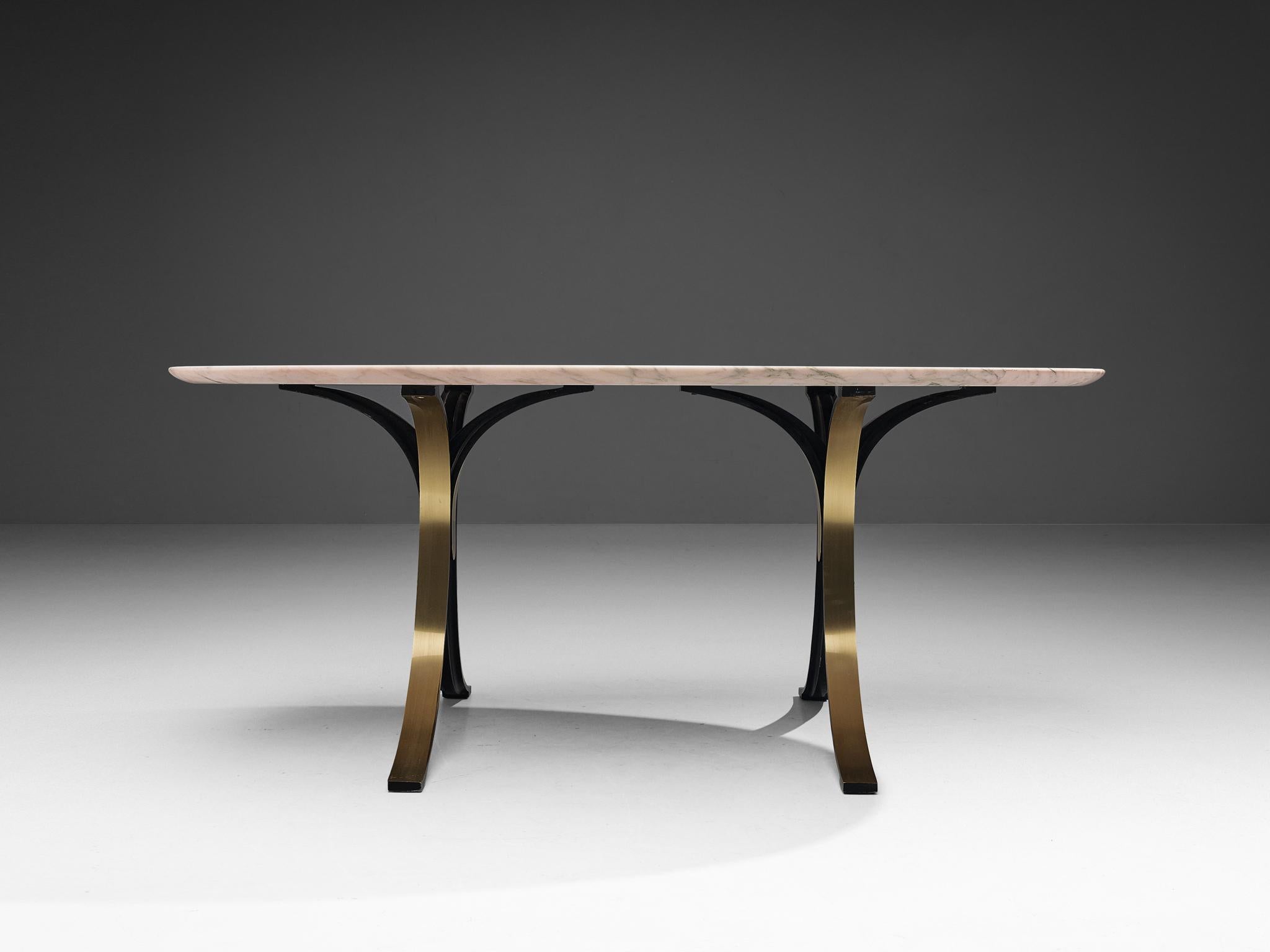 Osvaldo Borsani & Eugenio Gerli for Tecno Oval Dining Table in Marble  For Sale 3