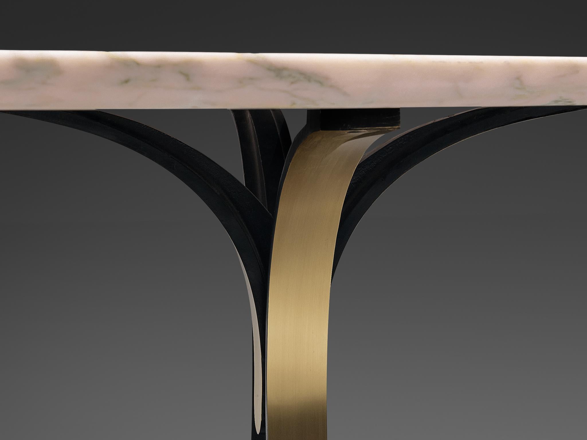 Osvaldo Borsani & Eugenio Gerli for Tecno Oval Dining Table in Marble  For Sale 1