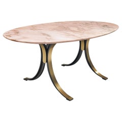 Osvaldo Borsani & Eugenio Gerli for Tecno Oval Dining Table in Marble 