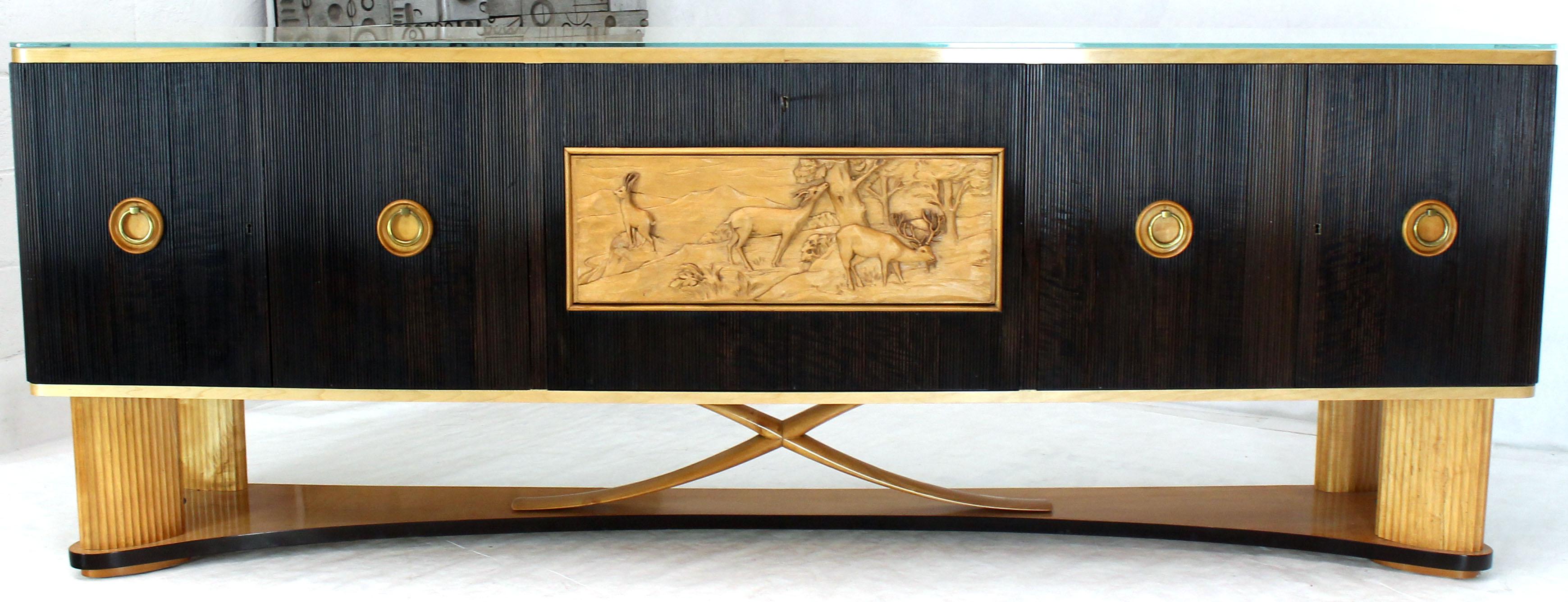 Osvaldo Borsani Extra Long Sideboard Bar Cabinet Credenza Italian Modern 1
