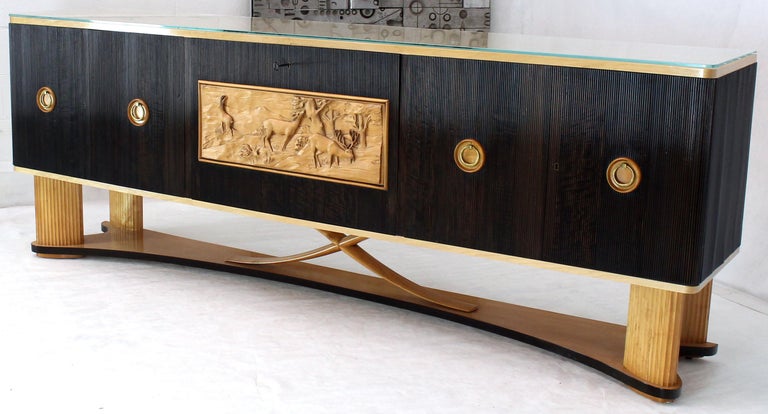 Osvaldo Borsani Extra Long Sideboard Bar Cabinet Credenza Italian