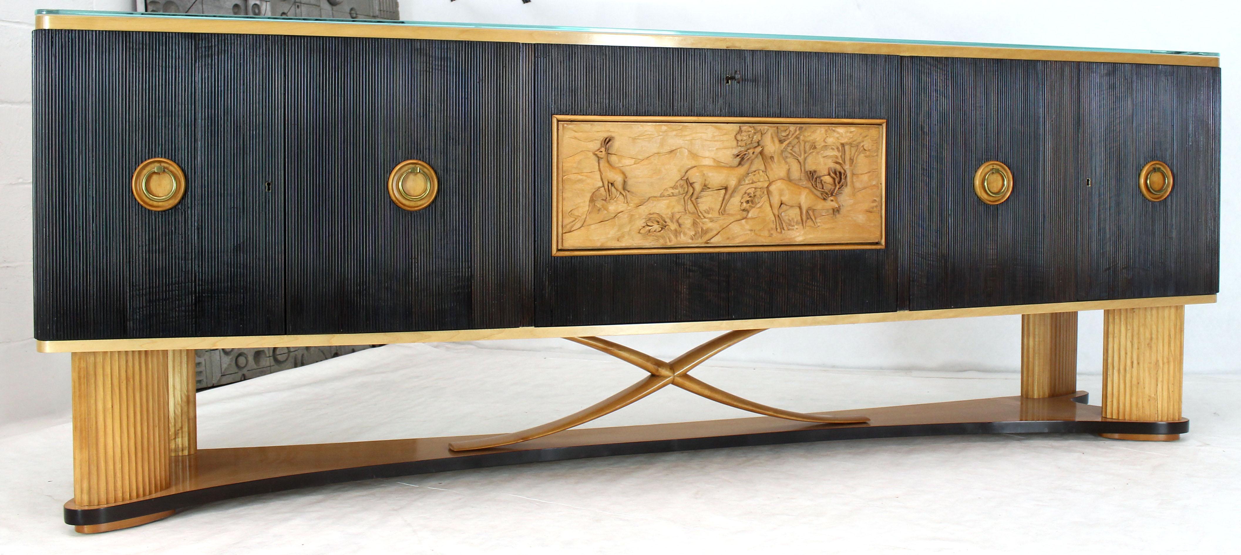 20th Century Osvaldo Borsani Extra Long Sideboard Bar Cabinet Credenza Italian Modern