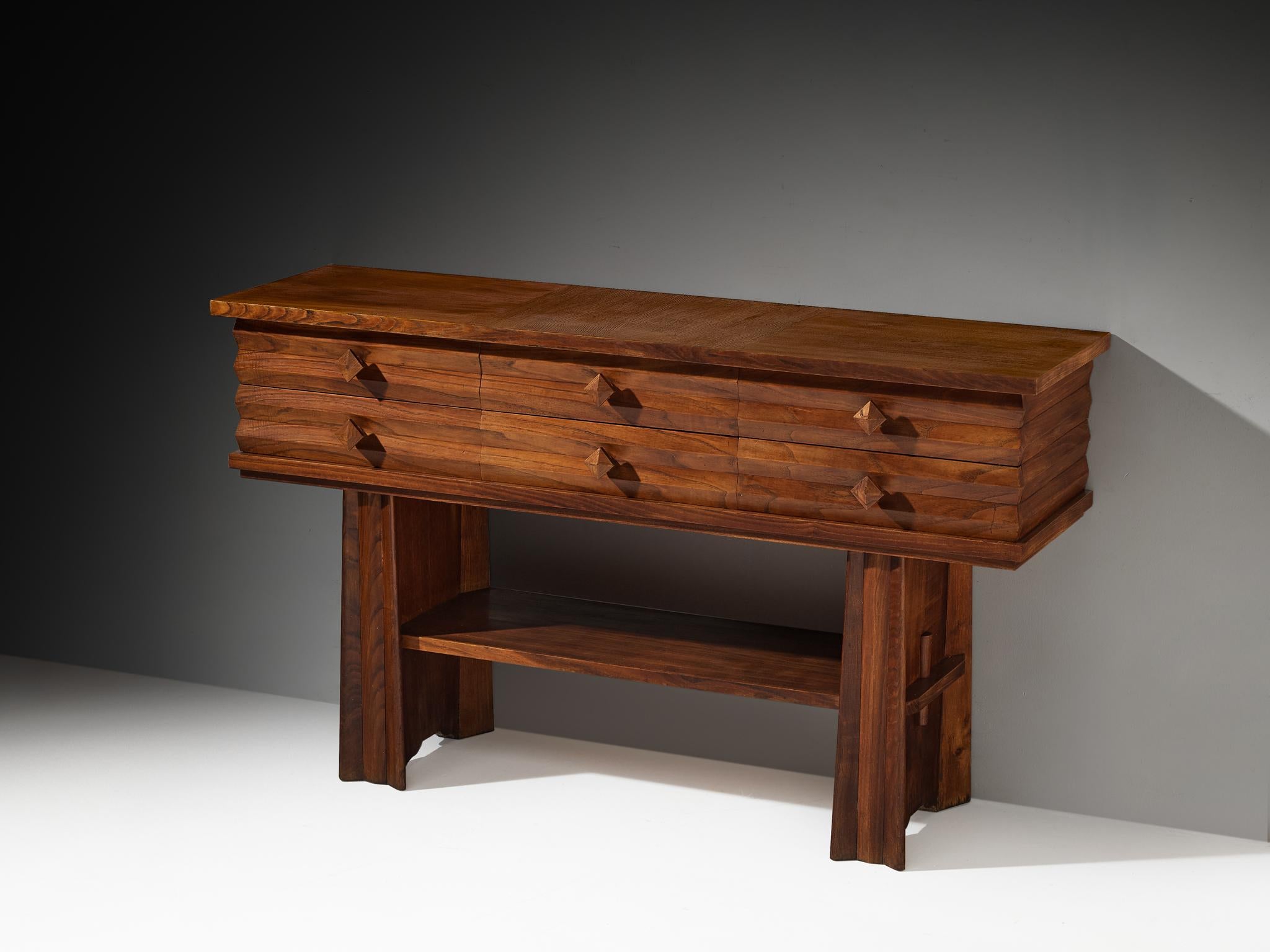 Osvaldo Borsani für ABV Arredamenti Borsani-Varedo Sideboard in Kastanie (Italienisch) im Angebot