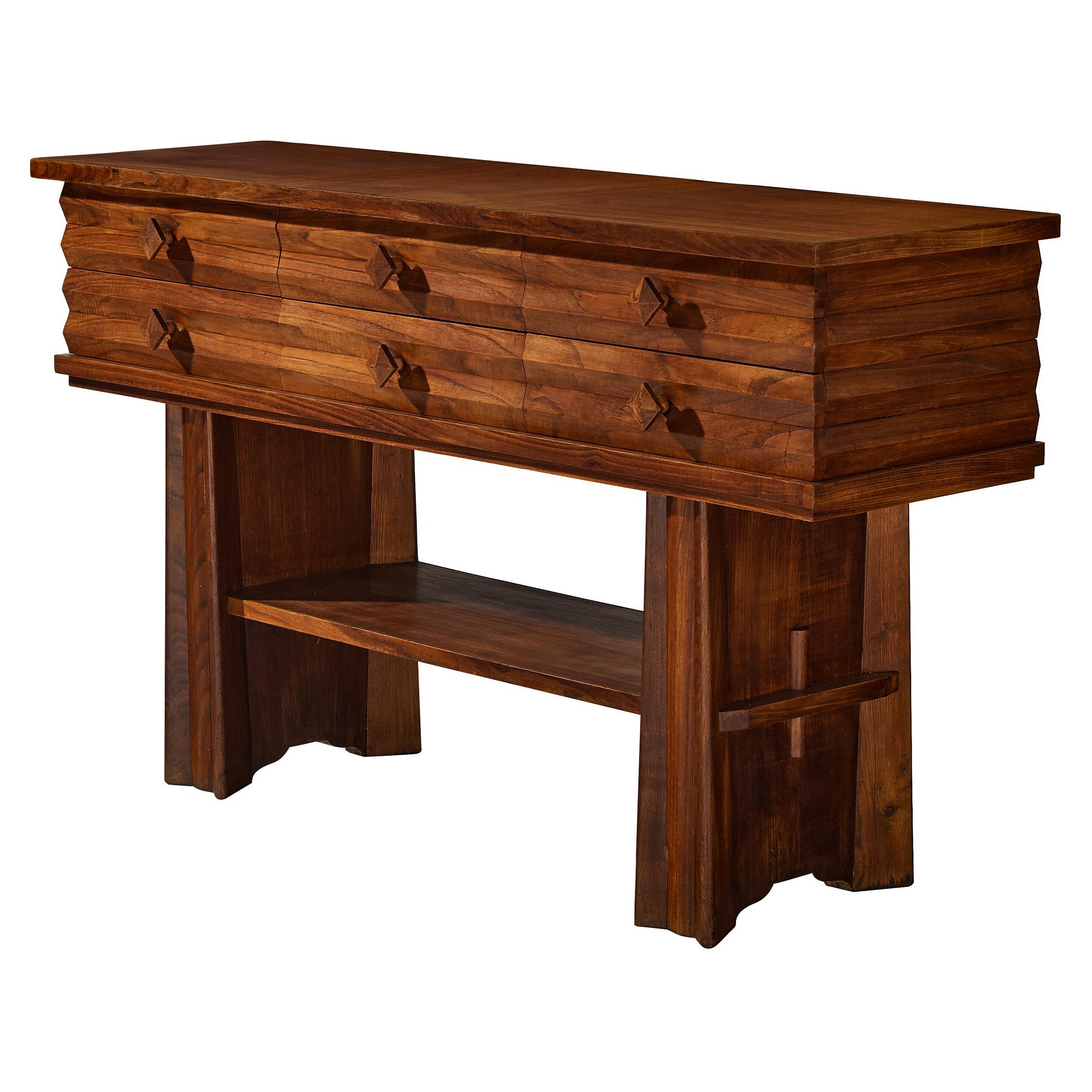 Osvaldo Borsani für ABV Arredamenti Borsani-Varedo Sideboard in Kastanie im Angebot