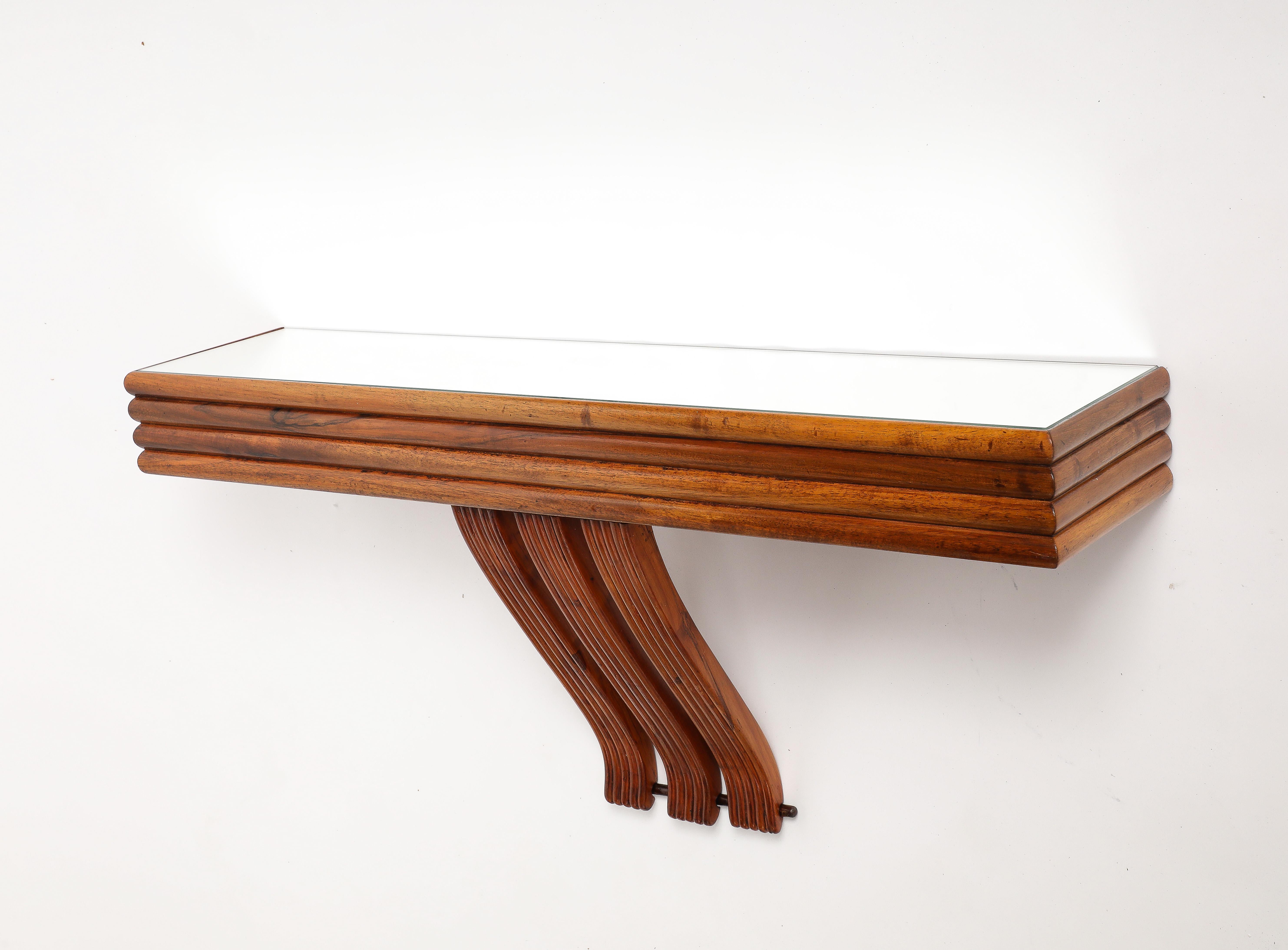 Osvaldo Borsani for ABV Wall Mounted Console and Mirror, circa 1940 4