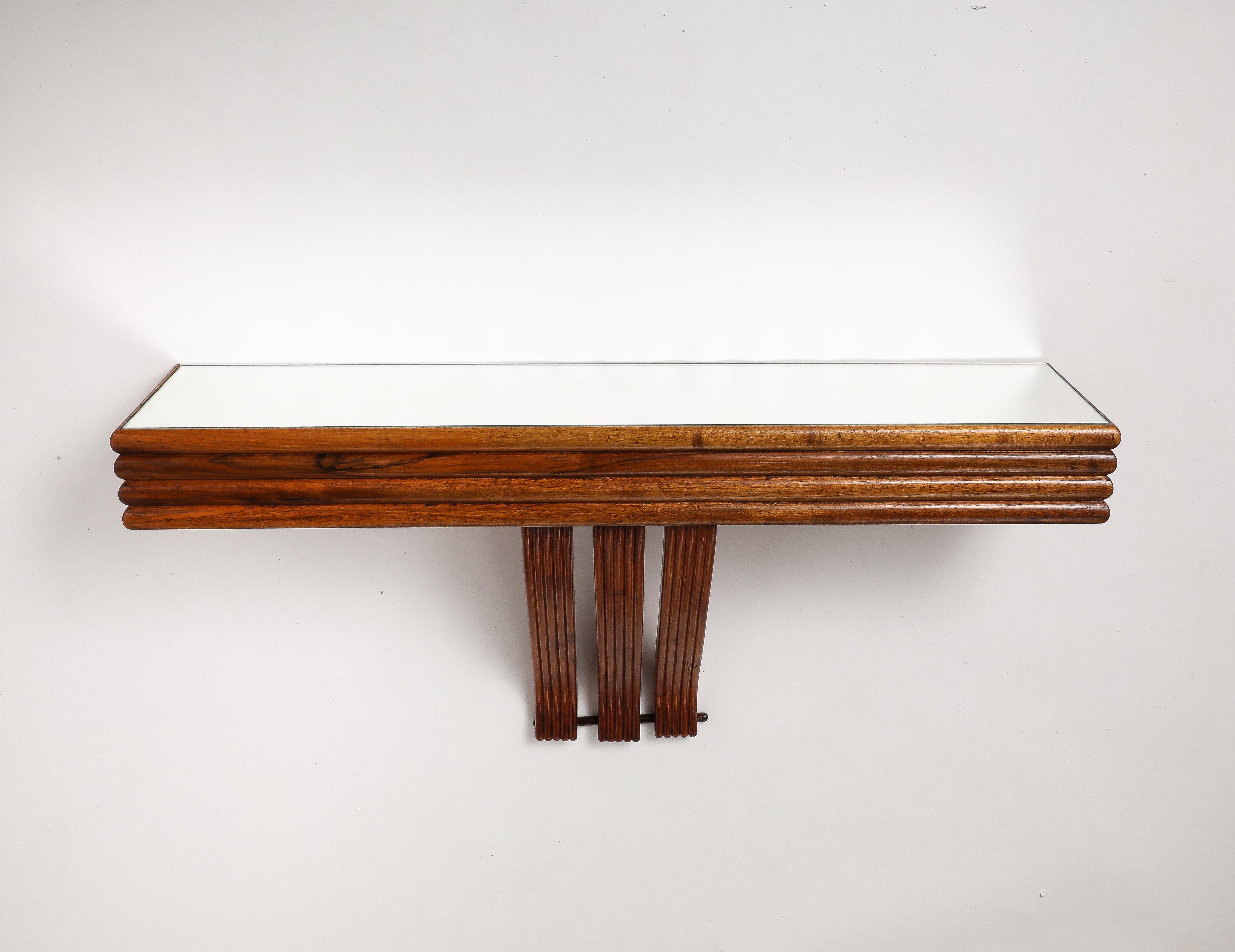Osvaldo Borsani for ABV Wall Mounted Console and Mirror, circa 1940 5