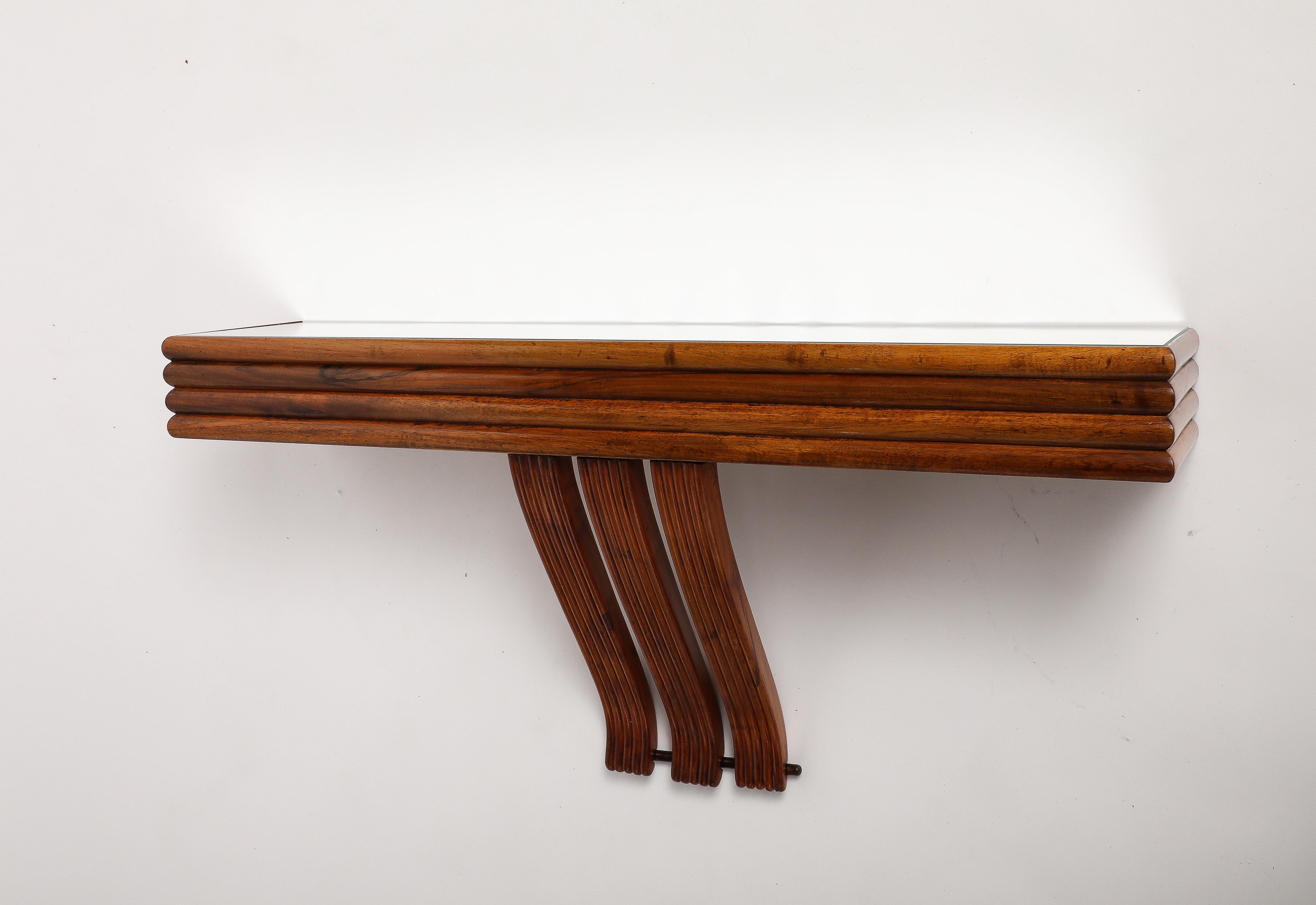Osvaldo Borsani for ABV Wall Mounted Console and Mirror, circa 1940 10