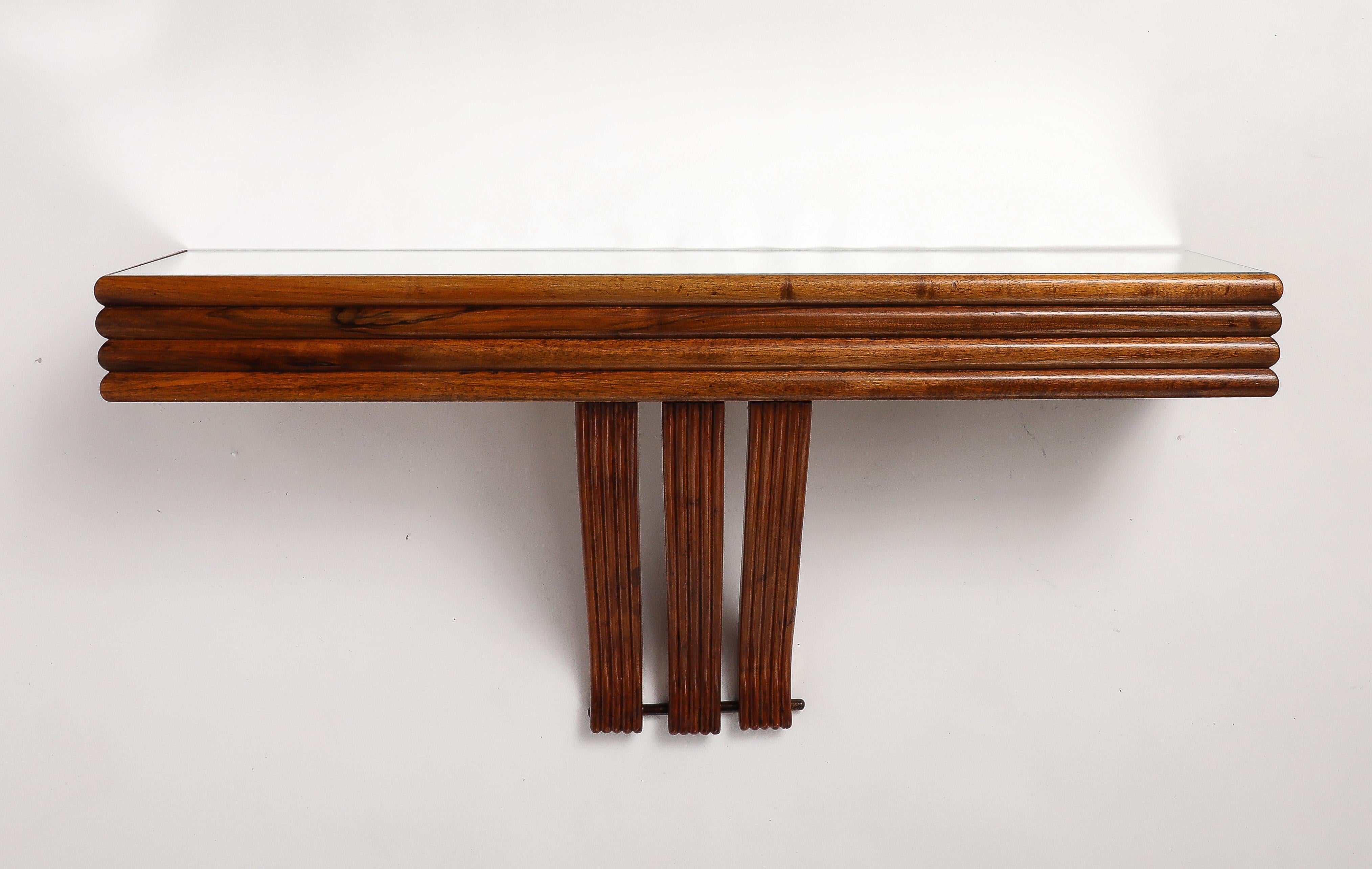 Osvaldo Borsani for ABV Wall Mounted Console and Mirror, circa 1940 12