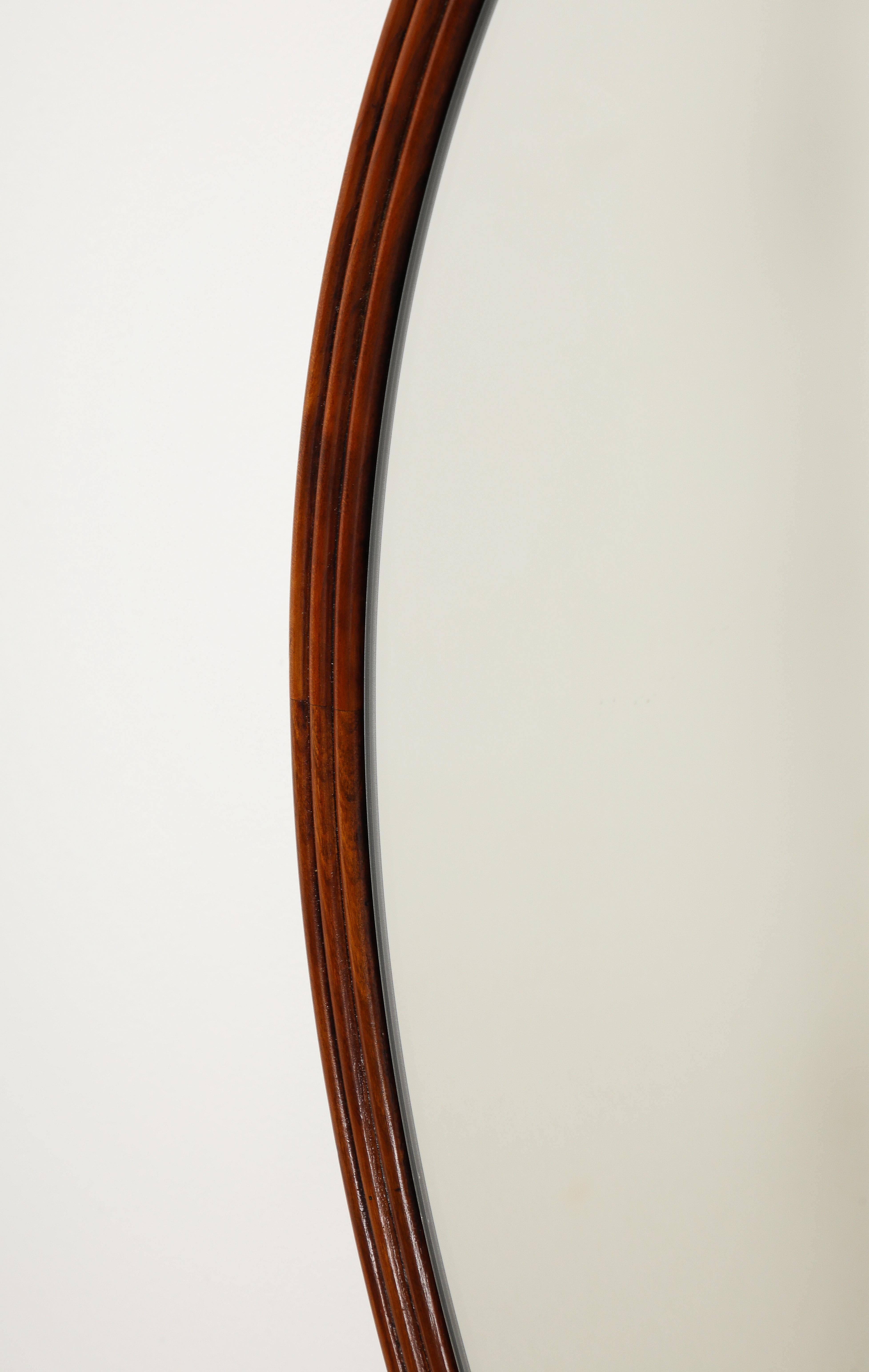 Hand-Carved Osvaldo Borsani for ABV Wall Mounted Console and Mirror, circa 1940