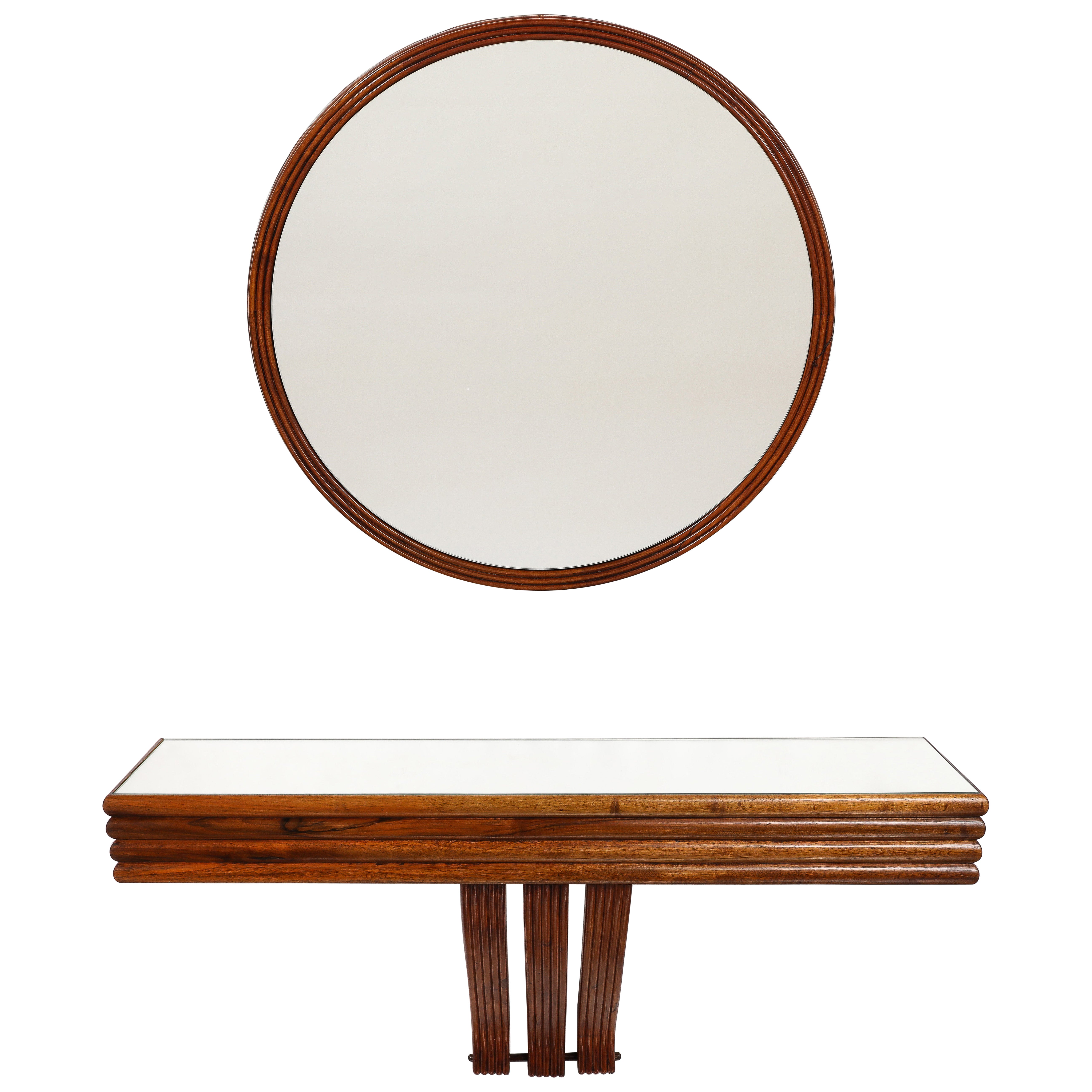 Osvaldo Borsani for ABV Wall Mounted Console and Mirror, circa 1940