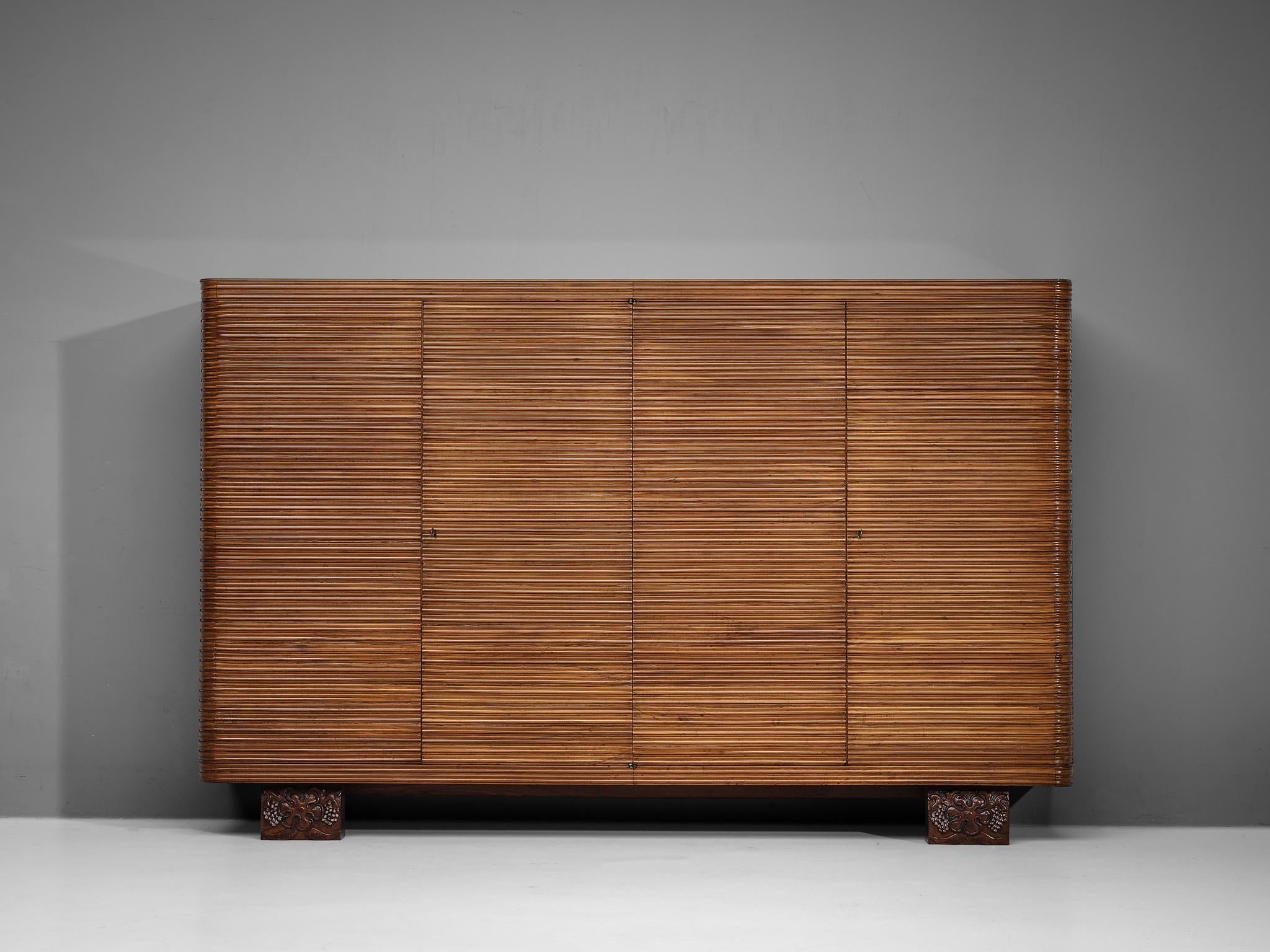 Italian Osvaldo Borsani for Arredamenti Borsani Varedo Highboard in Cherry