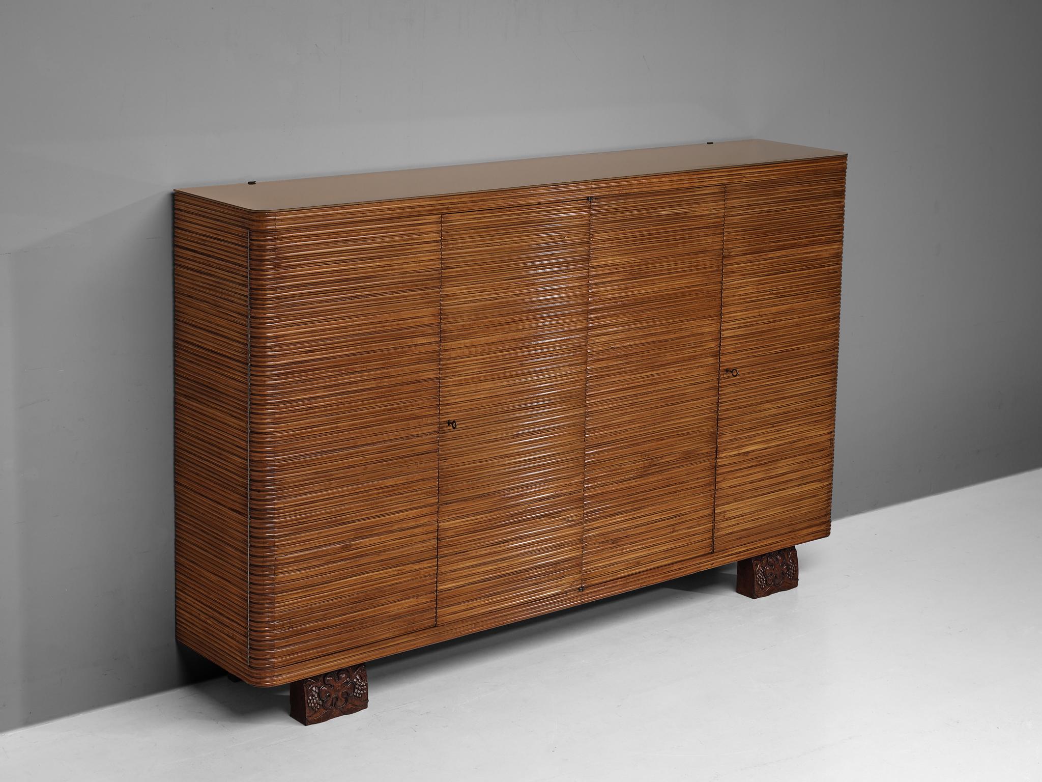 Mid-20th Century Osvaldo Borsani for Arredamenti Borsani Varedo Highboard in Cherry