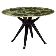 Osvaldo Borsani for AVB Rare Onyx and Mahogany Dining or Center Table Model 7969