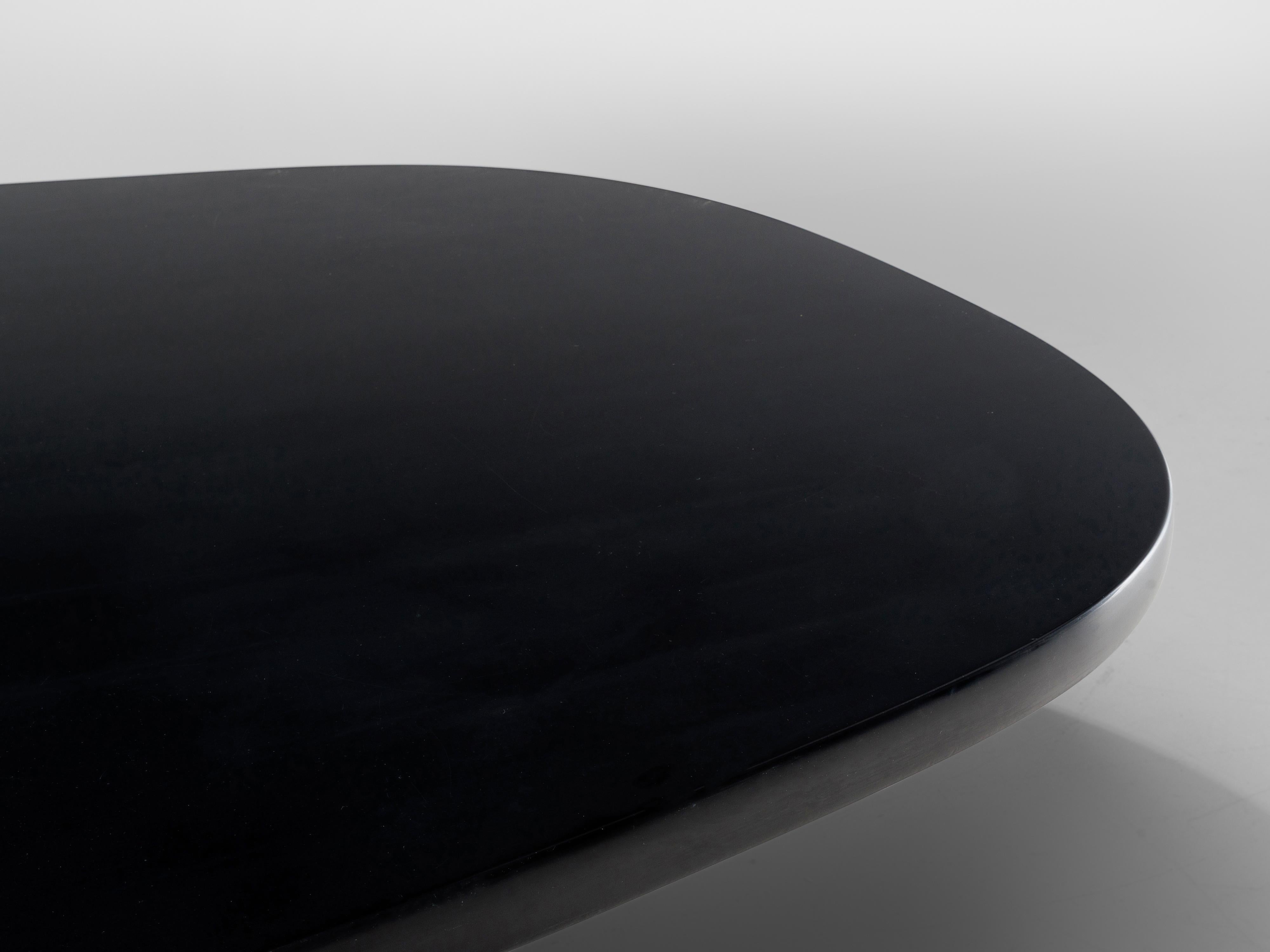 Lacquered Osvaldo Borsani for Tecno Conference Table in Wood and Aluminum