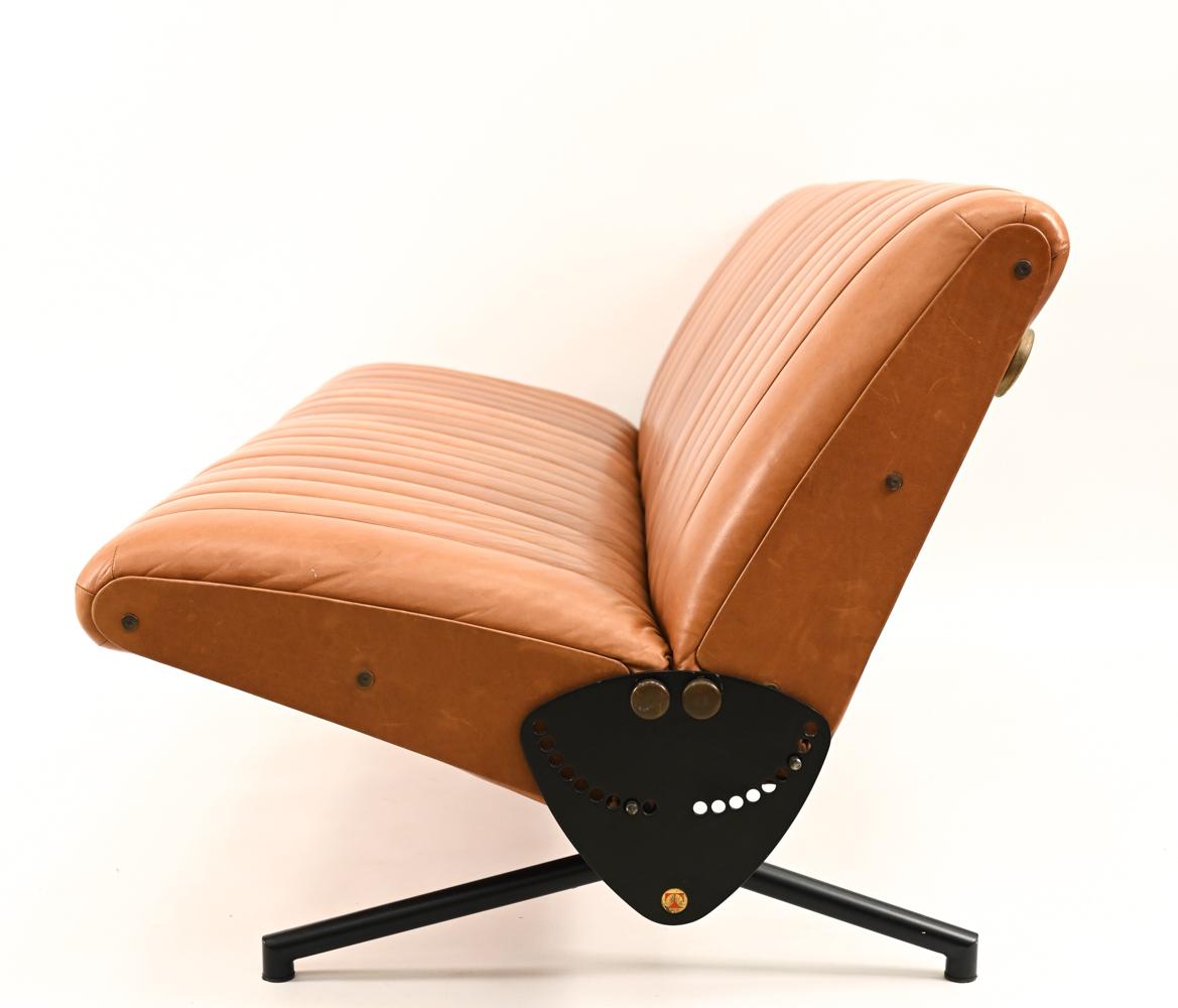 Leather Osvaldo Borsani for Tecno D70 Reclining Sofa For Sale