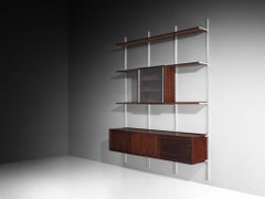 Osvaldo Borsani for Tecno 'E22' Wall Unit or Bookcase in Wood and Metal