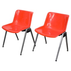 Osvaldo Borsani for Tecno, Pair of Italian Plastic Chairs, 1970s
