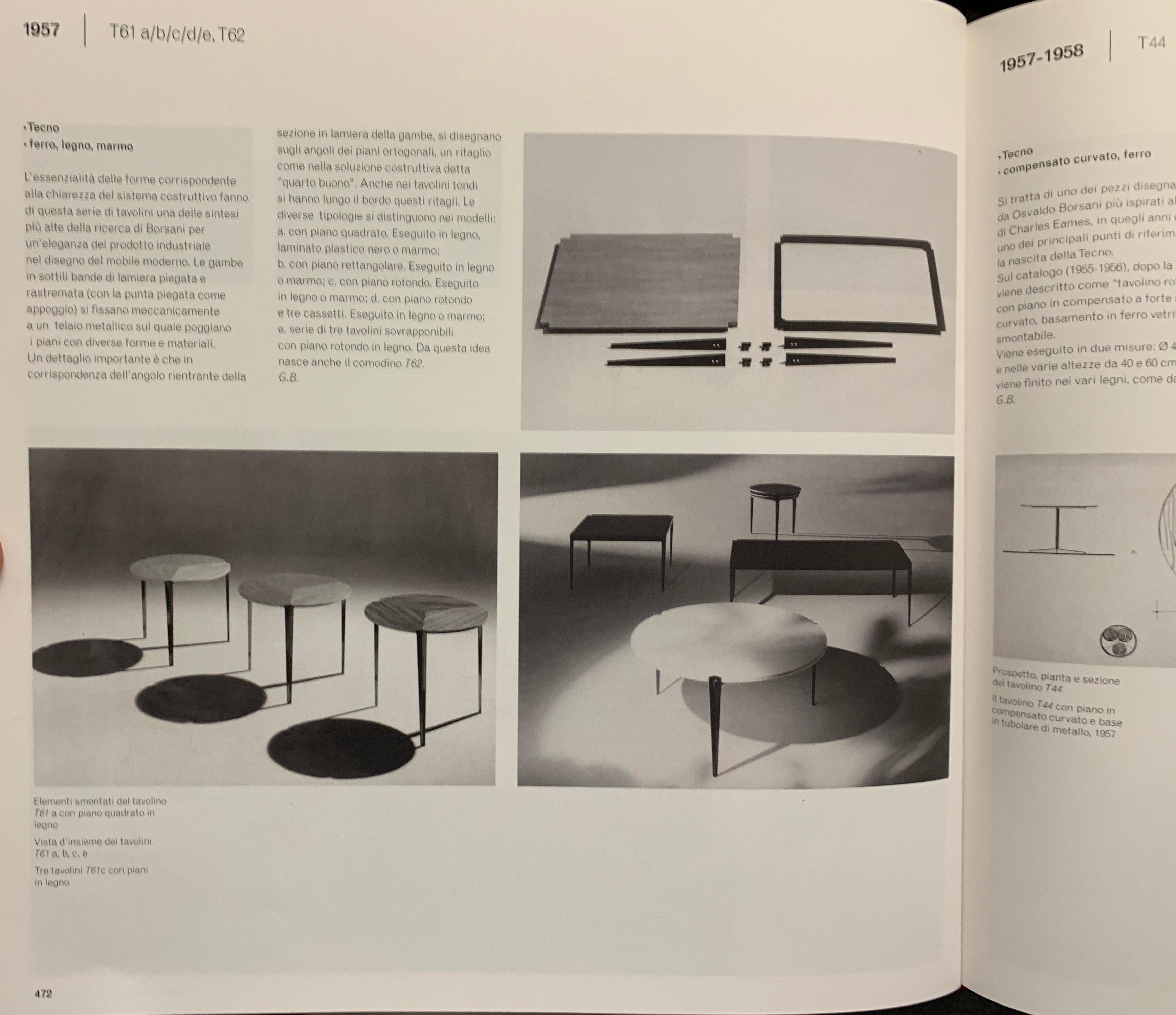 Osvaldo Borsani for Tecno Set of 3 Nesting Tables Model T61, 1950s 9