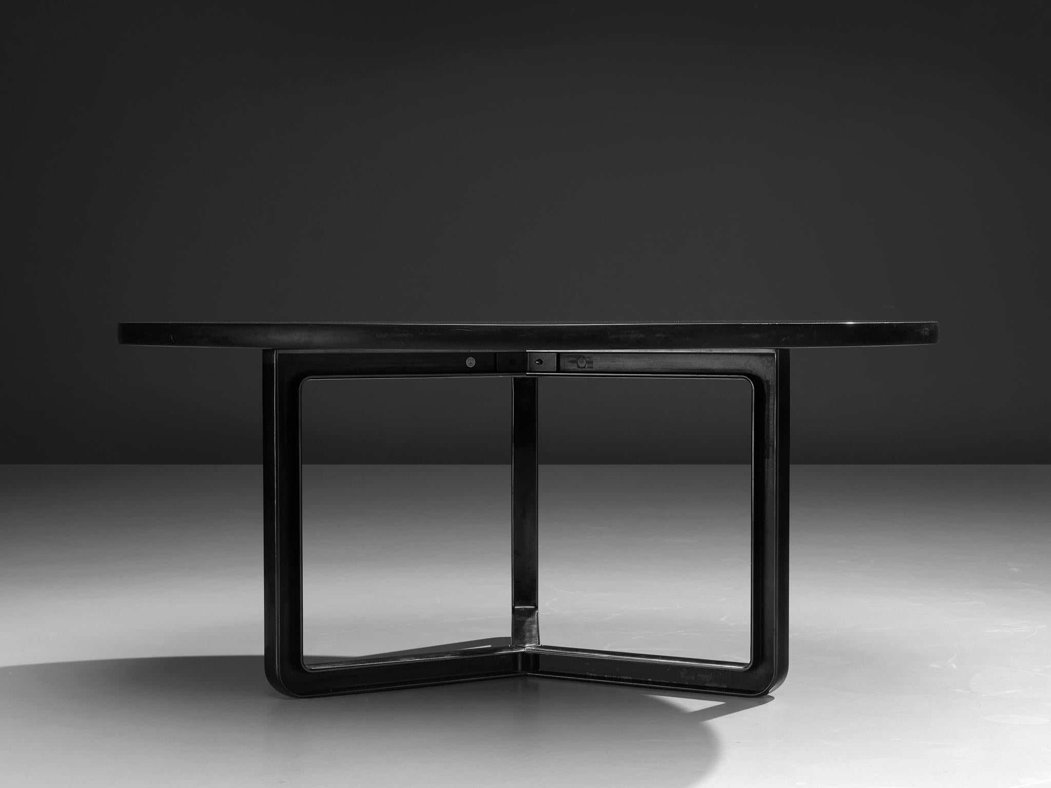 Italian Osvaldo Borsani for Tecno T334C Dining Table in Wood and Aluminium