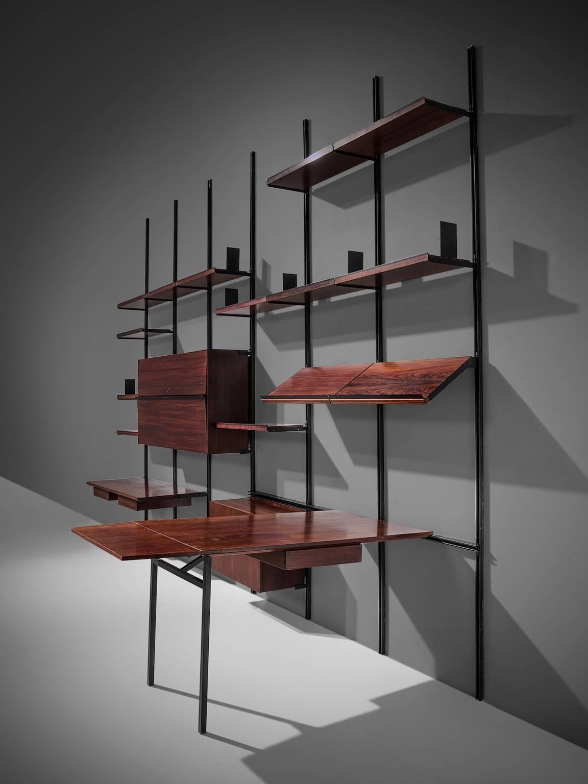 Italian Osvaldo Borsani for Tecno Wall Unit in Rosewood