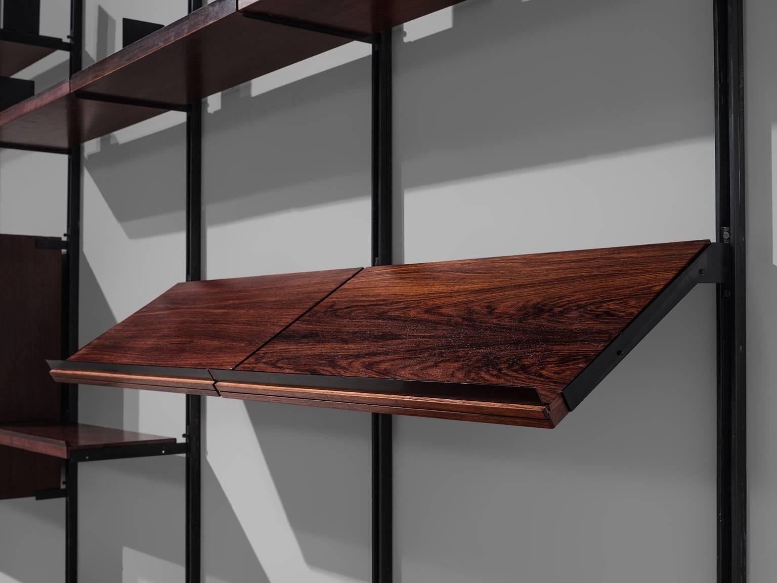 Osvaldo Borsani for Tecno Wall Unit in Rosewood In Good Condition In Waalwijk, NL