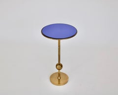 Osvaldo Borsani Italian Brass and Glass Side T1 Table For Tecno
