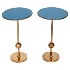 Osvaldo Borsani Italian Brass and Glass Side T1 Table For Tecno