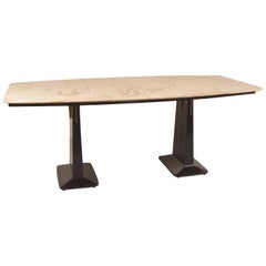 Osvaldo Borsani Italian Mahogany Ebonized Dining Table, circa 1950