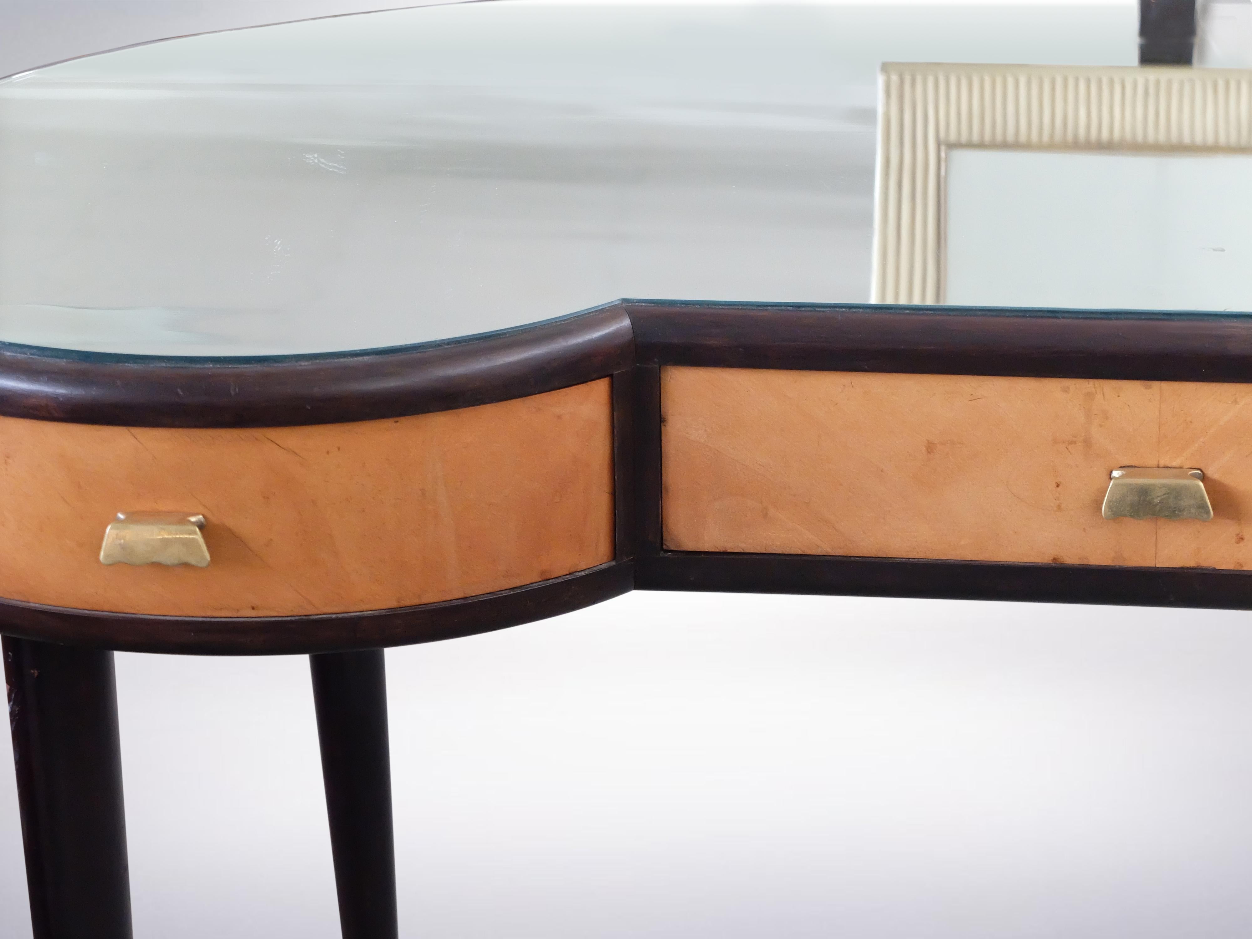 Osvaldo Borsani, Italian Mid-Century Modern Dresser in Wood with Mirror, 1950s 2