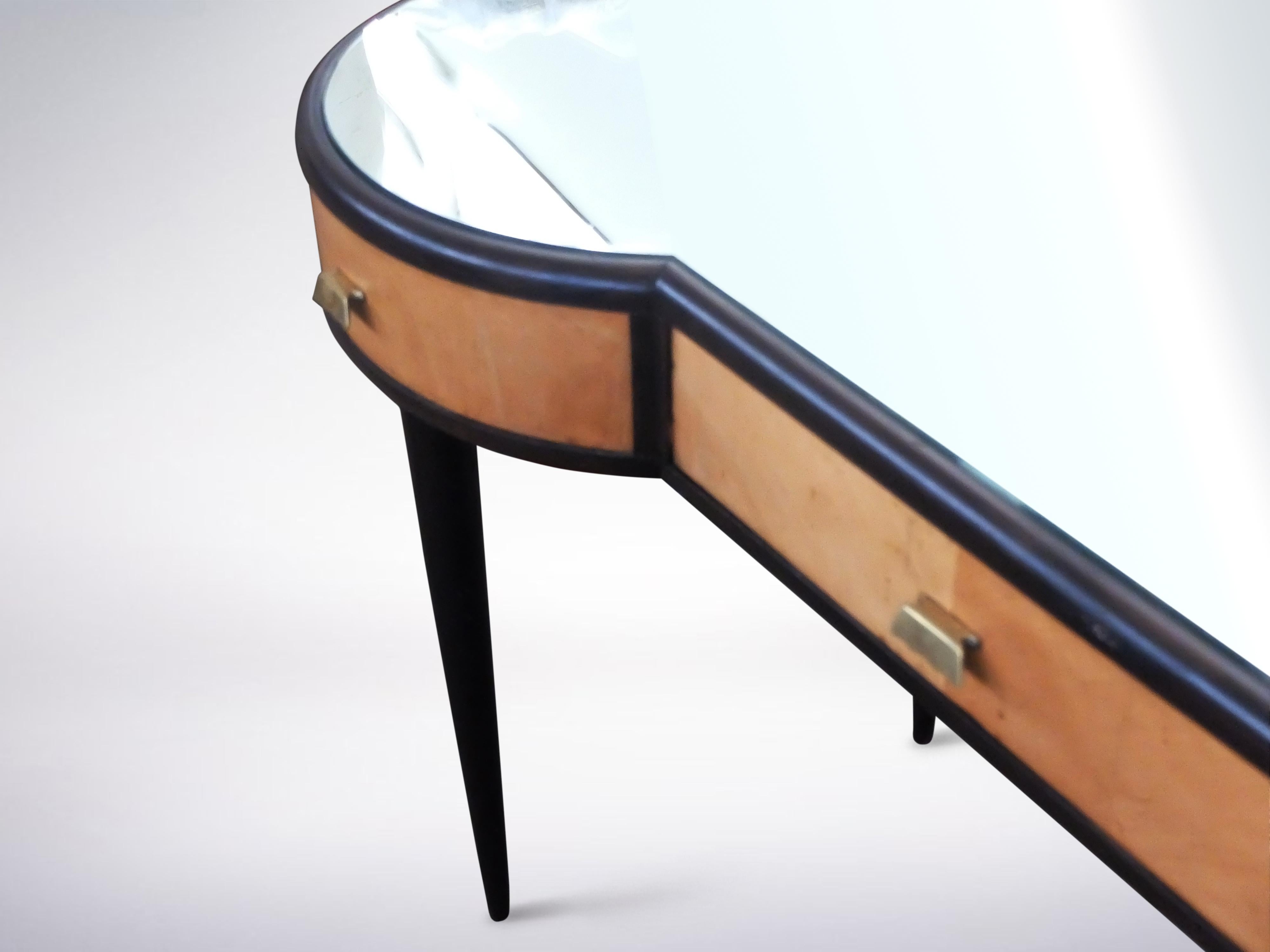 Osvaldo Borsani, Italian Mid-Century Modern Dresser in Wood with Mirror, 1950s 3