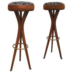 Osvaldo Borsani Italian Midcentury Stools, 1950s