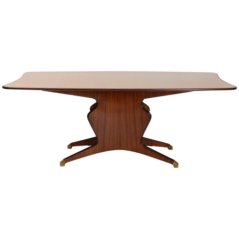 Osvaldo Borsani Italian Rosewood And Mahogany Dining Table Circa 1950