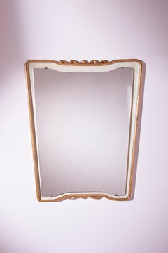 Osvaldo Borsani lacquered and gilded frame mirror, Italy, 1950s