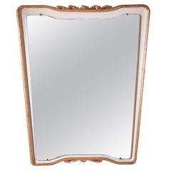 Miroir à cadre laqué et doré Osvaldo Borsani, Italie, années 1950