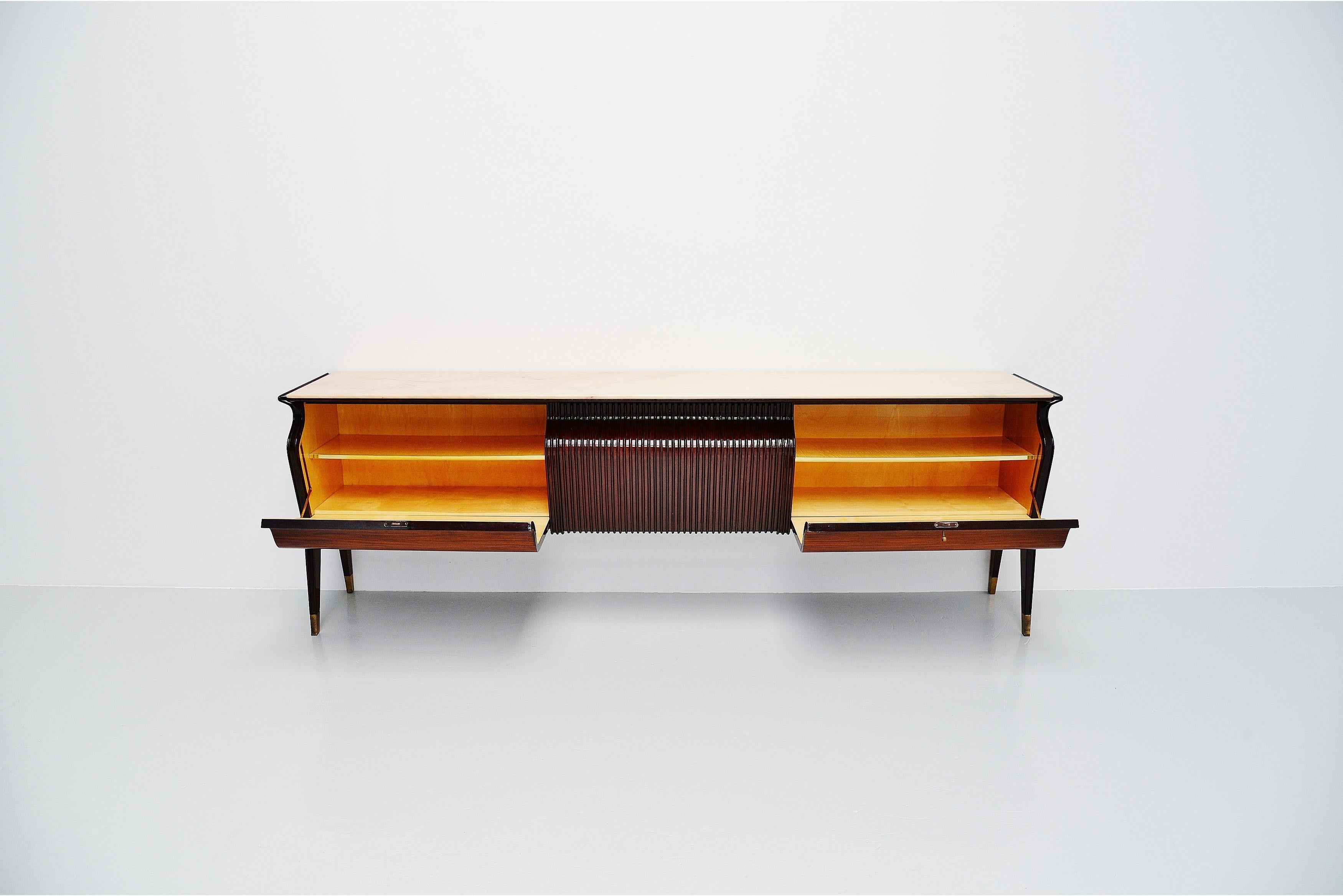 Mid-20th Century Osvaldo Borsani Large Sideboard Mobilificio Fratelli Turri, 1955