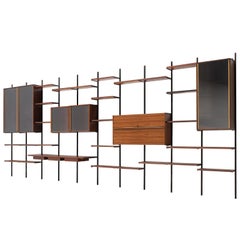 Vintage Osvaldo Borsani Large Wall Unit in Rosewood