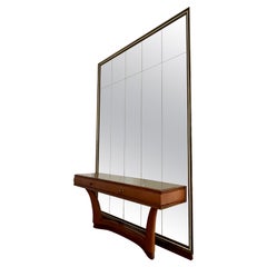 Osvaldo Borsani Leather Mirror Console