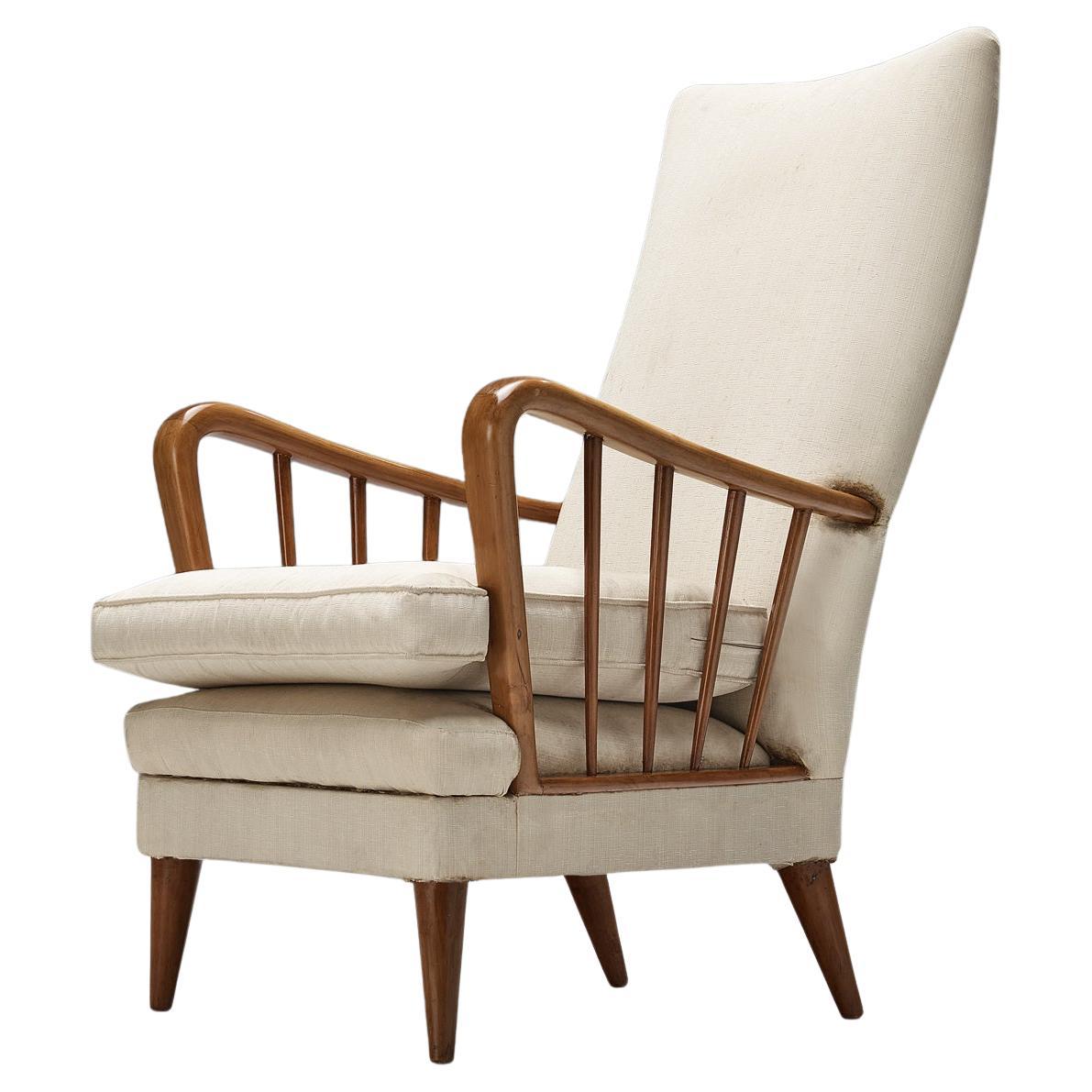 Osvaldo Borsani Lounge Chair in Walnut