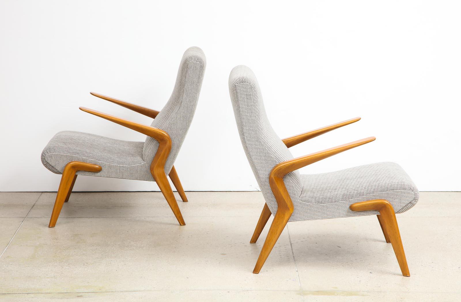 Mid-Century Modern Osvaldo Borsani Lounge Chairs