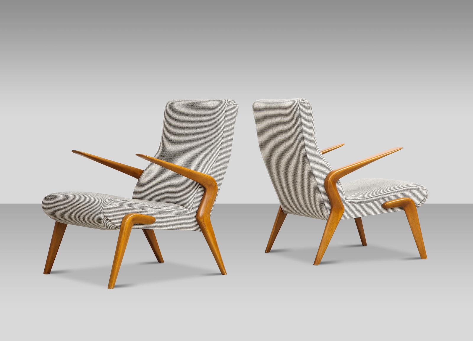 Mid-20th Century Osvaldo Borsani Lounge Chairs