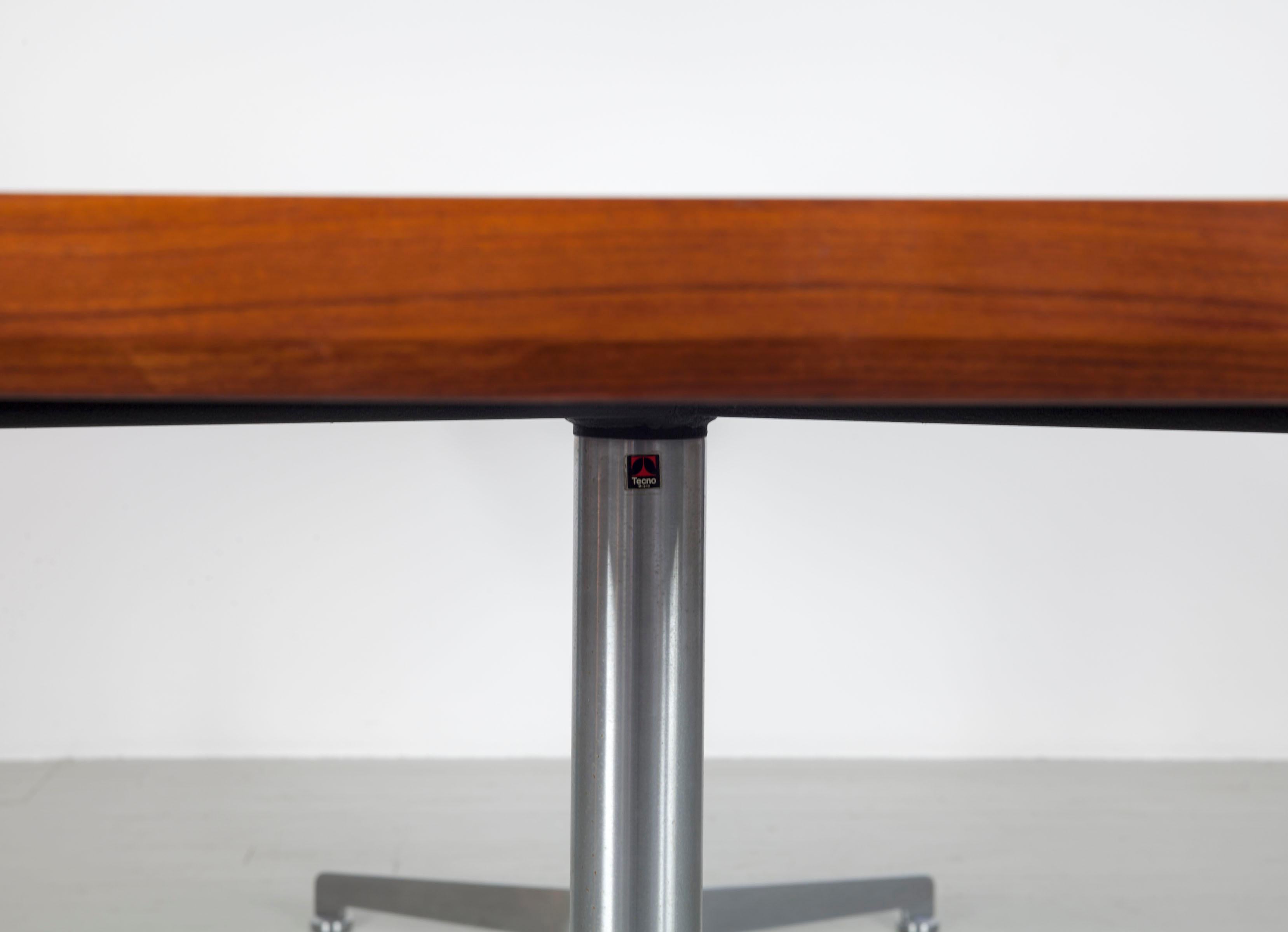 Osvaldo Borsani Mahogany Conference, Dining or Writing Table, Italy, 1965 4