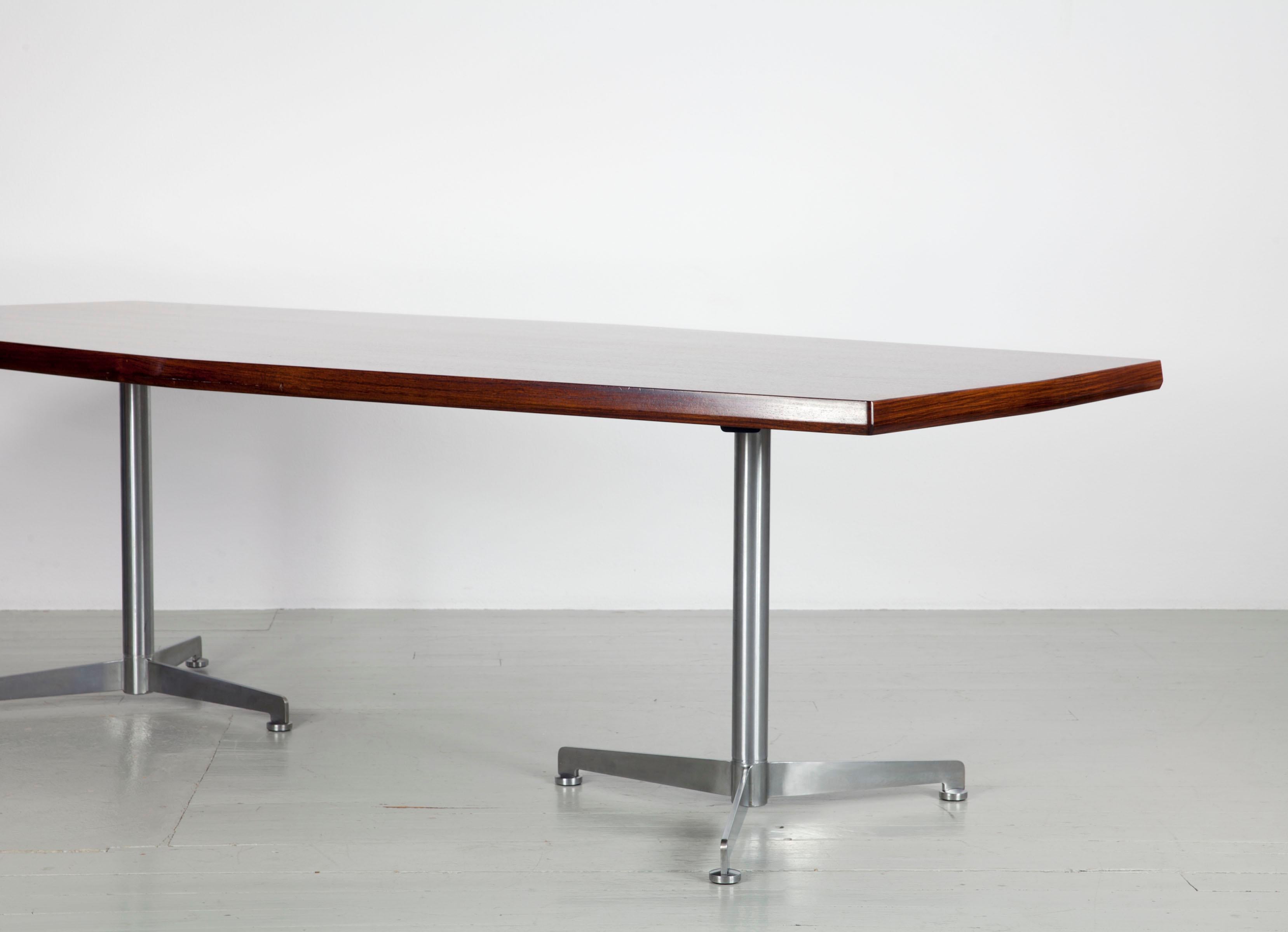 Osvaldo Borsani Mahogany Conference, Dining or Writing Table, Italy, 1965 1