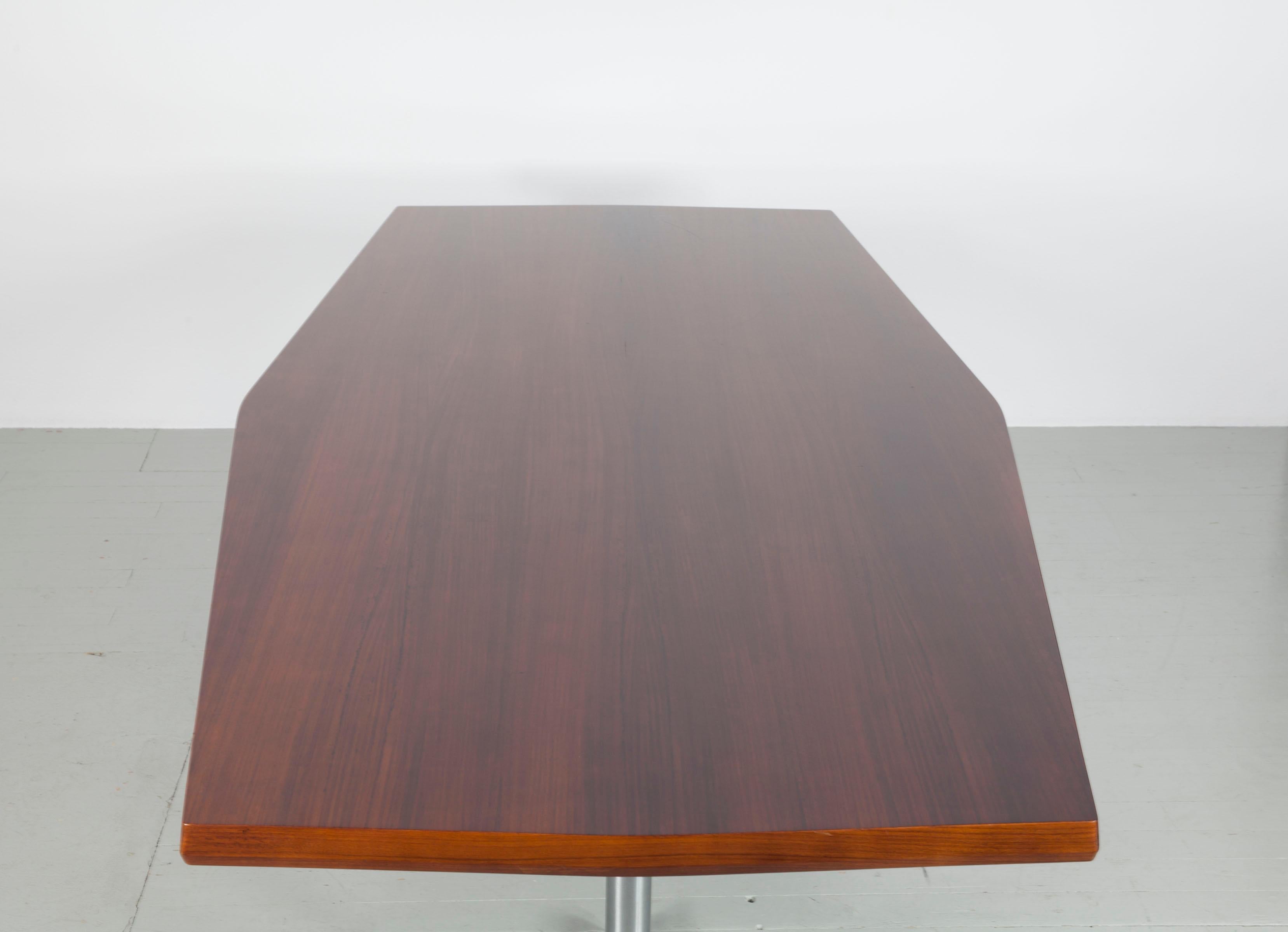 Osvaldo Borsani Mahogany Conference, Dining or Writing Table, Italy, 1965 2