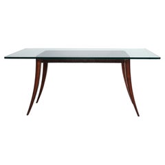 Osvaldo Borsani Maple and Glass Occasional Table, Italy, 1940s